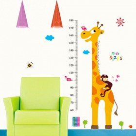 Giraffe Growth Chart Wall Sticker